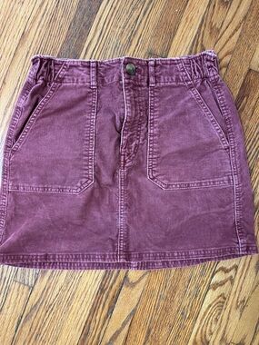 American Eagle Outfitters Corduroy Mini Skirt in Plum